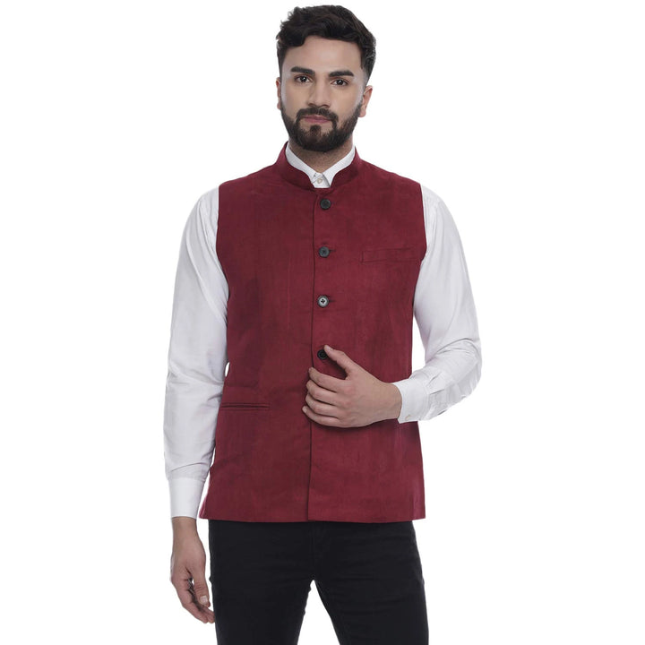 Men’s Elegant Velvet Jacket | Nehru Collar Classy Formal Outfit