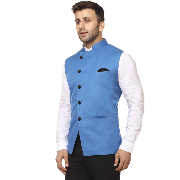 Versatile Cotton Poly Nehru Jacket | Classic Chinese Collar Touch