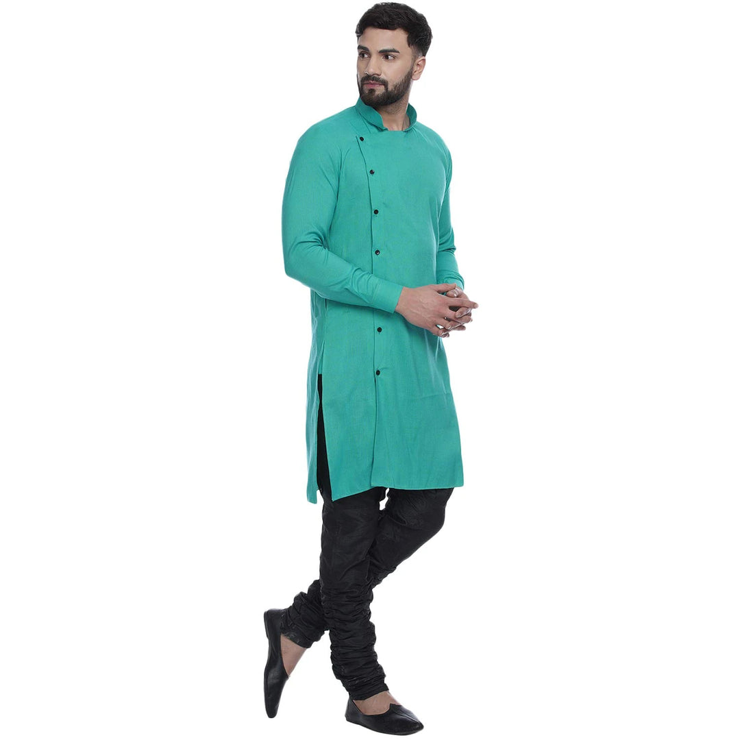 Viscose Rayon Men's Kurta | Classic Touch with Side Button