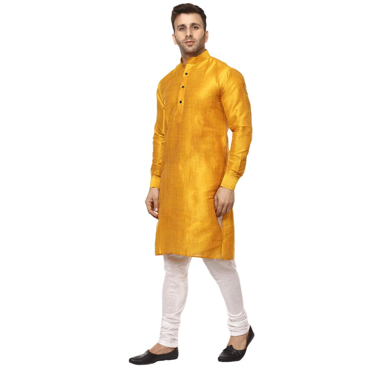 Classic Chinese Collar Kurta Set | Men’s Silk Style for Weddings