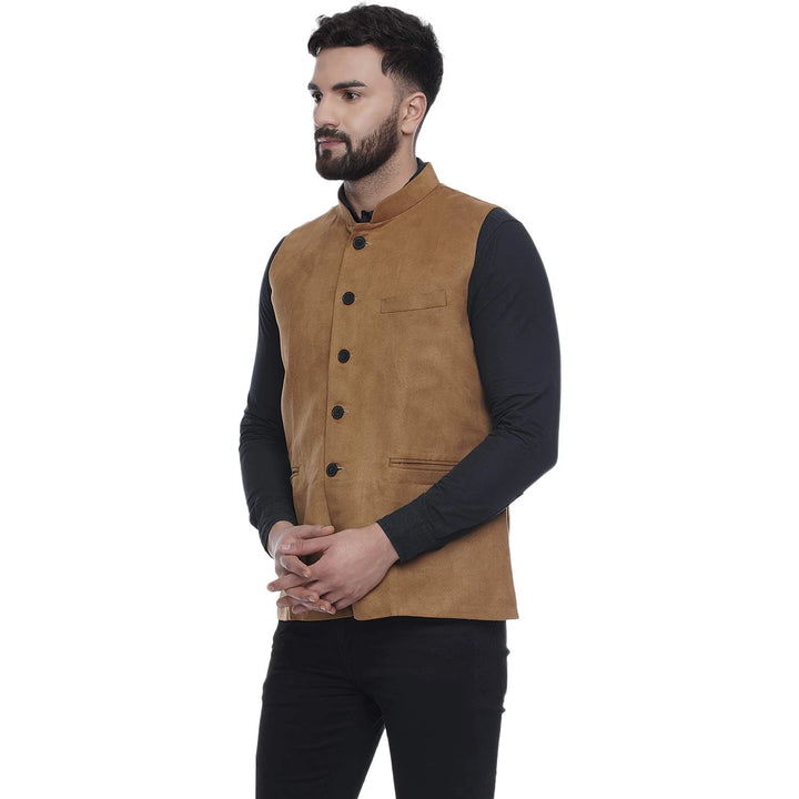 Men’s Elegant Velvet Jacket | Nehru Collar Classy Formal Outfit