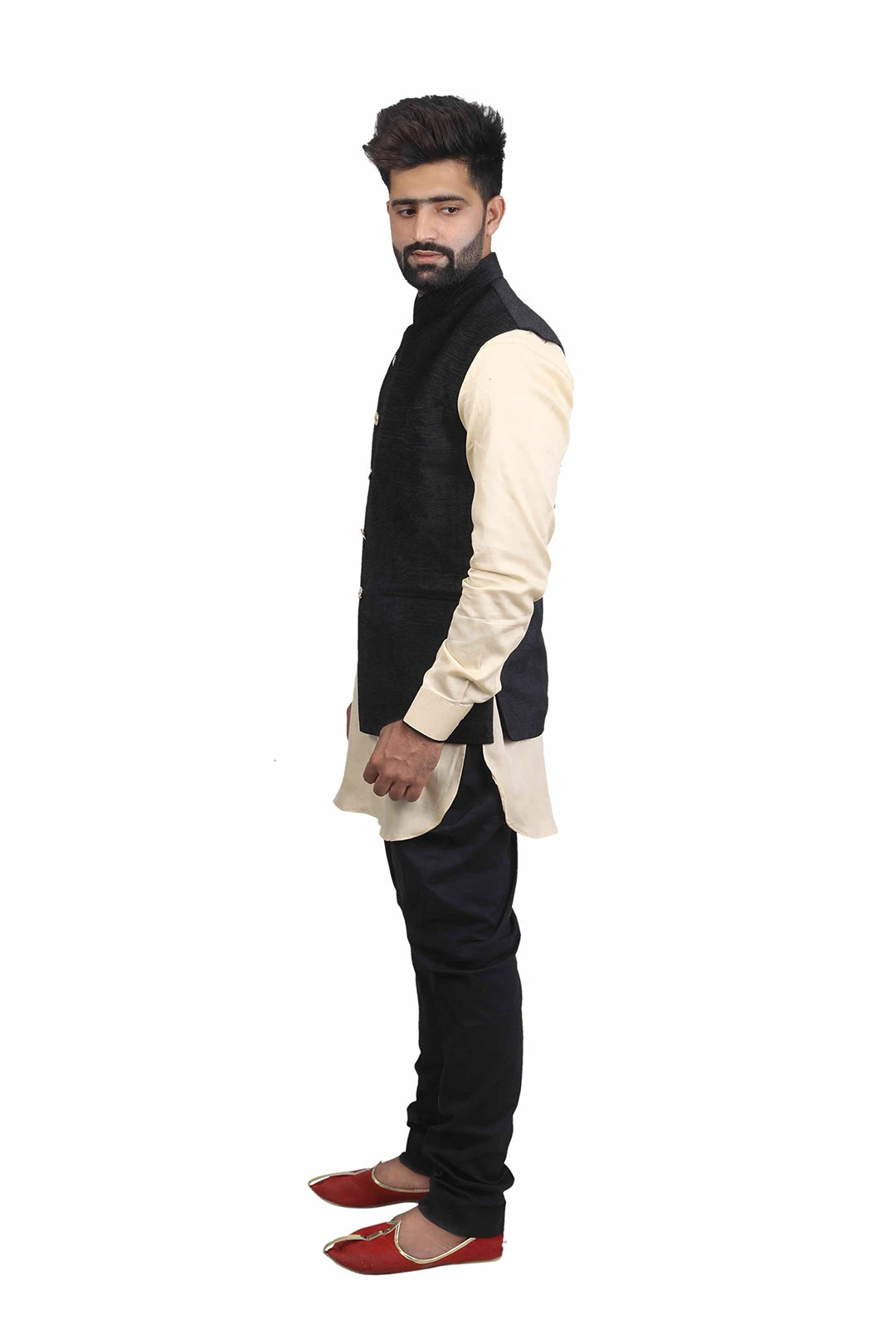Modern Men’s Festive Nehru Jacket | Corduroy Designer in Cotton Blend