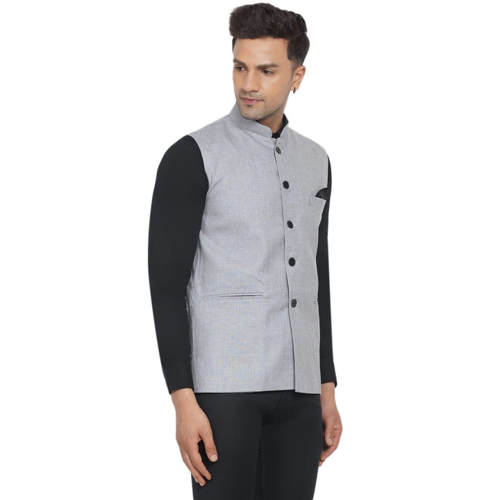 Men's Slub Plain Nehru Jacket | Stylish Casual & Formal Jacket