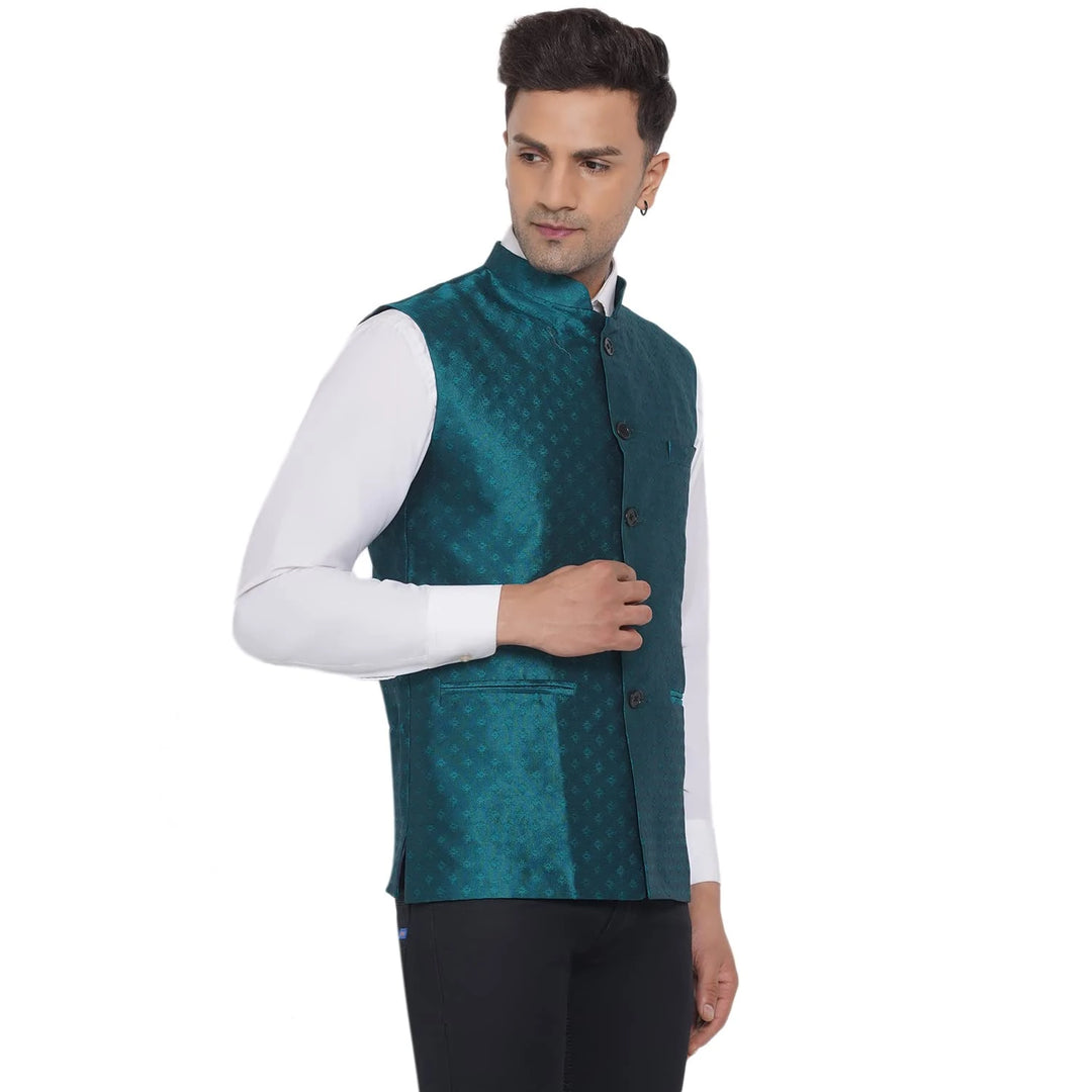 Stylish Printed Nehru Jacket for Men | Designer Wear for Weddings & Parties