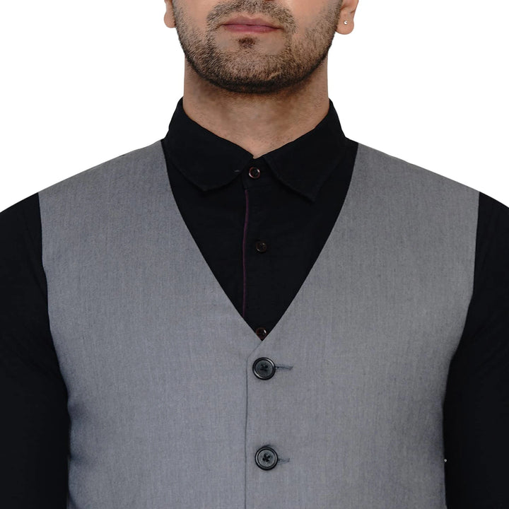 Designer Men's Solid Waistcoat | Stylish Waistcoat for Formal & Casual