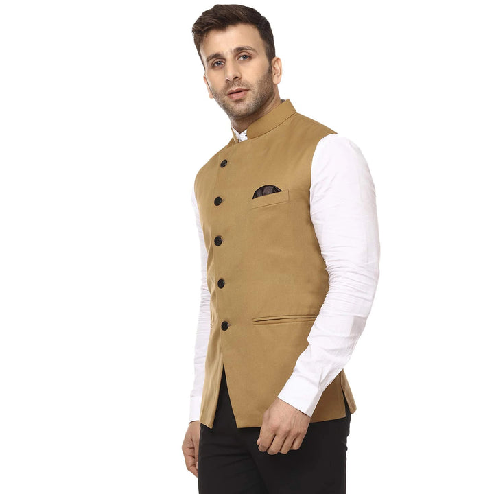 Versatile Cotton Poly Nehru Jacket | Classic Chinese Collar Touch