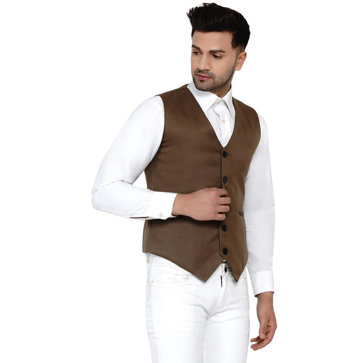 Men's Solid Waistcoat | Perfect for Casual & Formal Looks