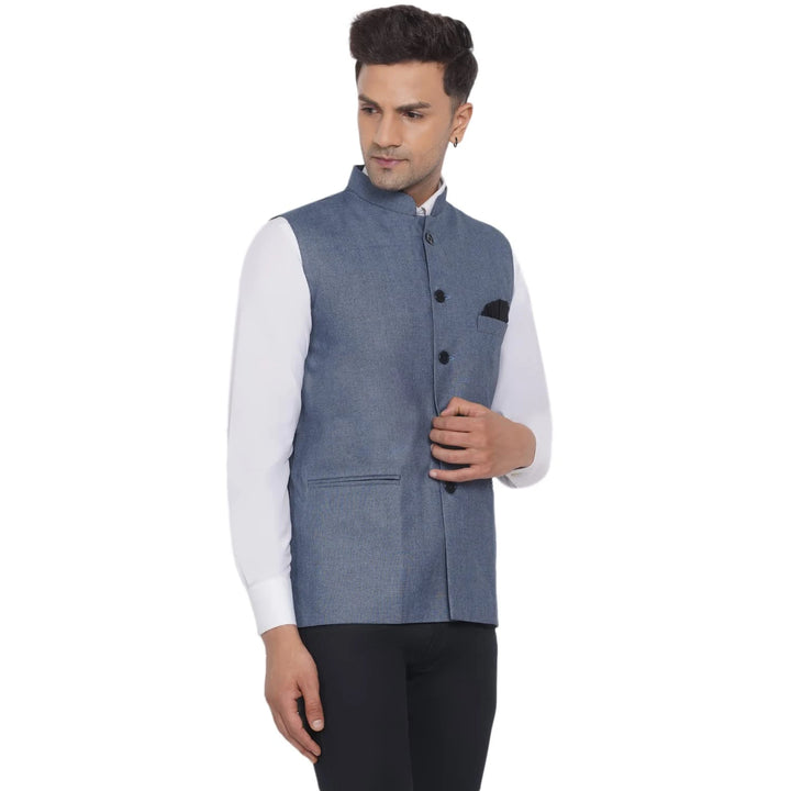 Men's Slub Plain Nehru Jacket | Stylish Casual & Formal Jacket