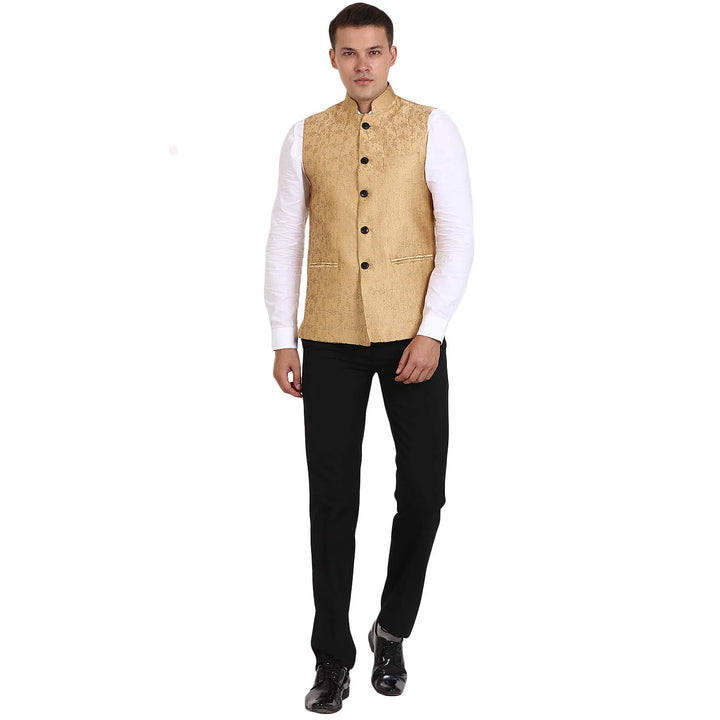 Luxurious Banarasi Style Nehru Jacket | Perfect for Weddings & Events