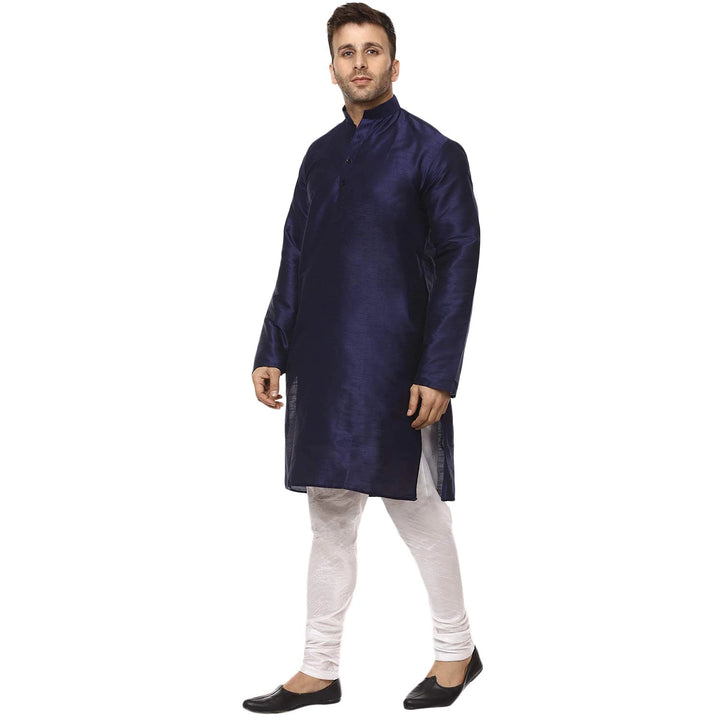Classic Chinese Collar Kurta Set | Men’s Silk Style for Weddings