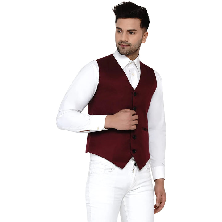 Men's Solid Waistcoat | Perfect for Casual & Formal Looks