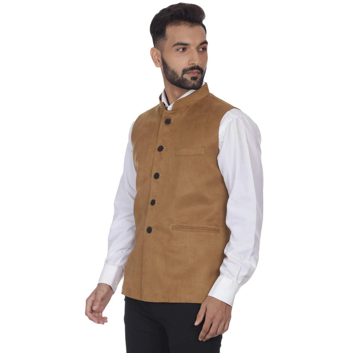 Suede Velvet Nehru Jacket | Festive Essential for Traditional Events