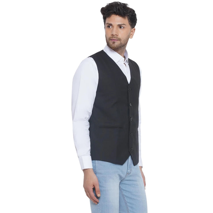 Solid Slub Waistcoat for Men | Formal to Casual Stylish Wear