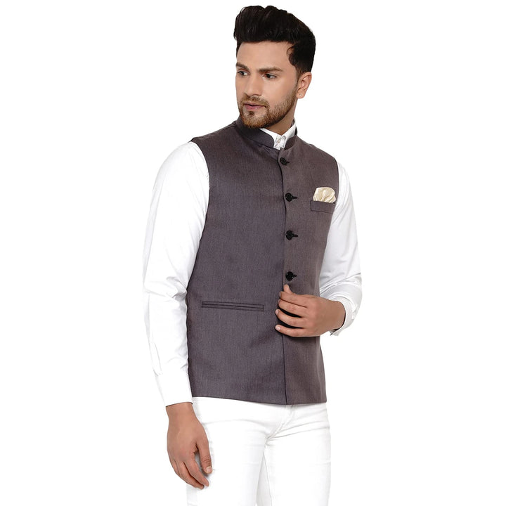 Sophisticated Solid Nehru Jacket | Cotton Blend Comfort