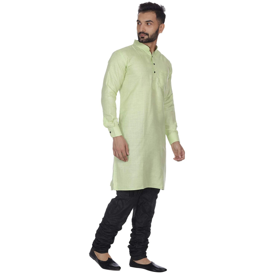 Comfortable Men's Long Kurta | Plain Cotton Fabric | Casual Look