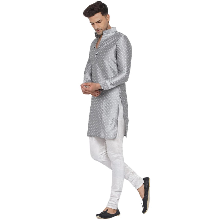 Classy Printed Long Kurta | Men's Jacquard Ethnic Fashion