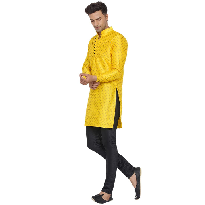 Royal Banarasi Long Kurta for Men | Art Silk Printed Ethnic Wear