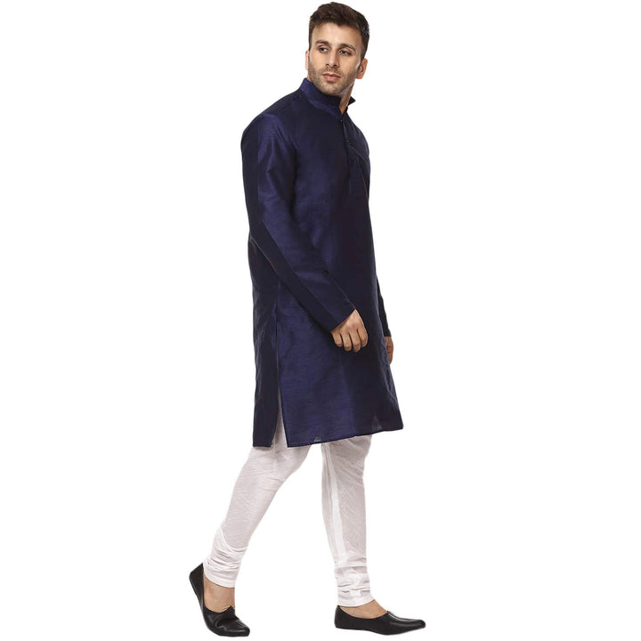 Classic Chinese Collar Kurta Set | Men’s Silk Style for Weddings