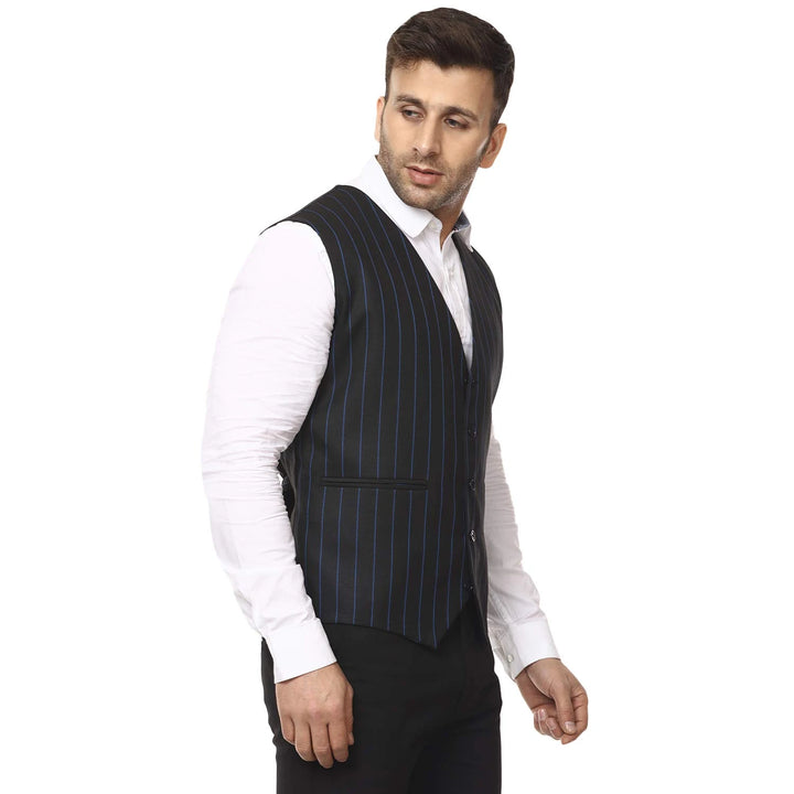 Black Designer Waistcoat for Men | Festive & Casual Wear