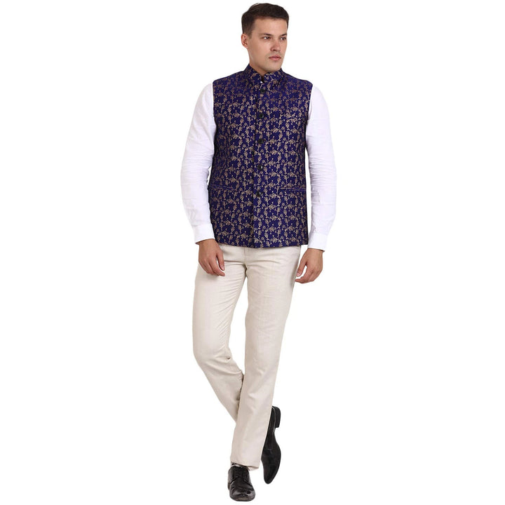 Luxurious Banarasi Style Nehru Jacket | Perfect for Weddings & Events