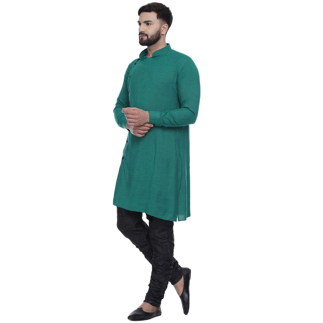 Viscose Rayon Men's Kurta | Classic Touch with Side Button