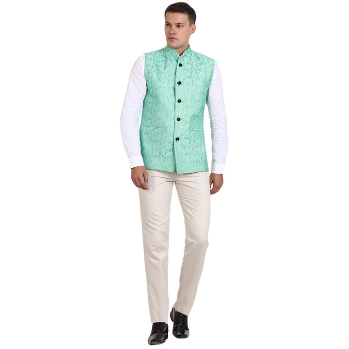 Luxurious Banarasi Style Nehru Jacket | Perfect for Weddings & Events