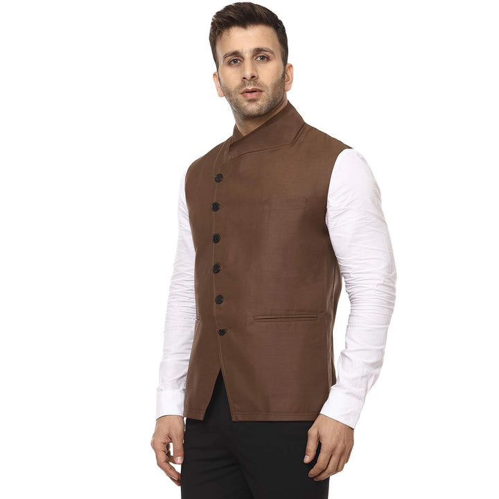Stylish Poly Cotton Nehru Jacket for Men | Festive Designer Look