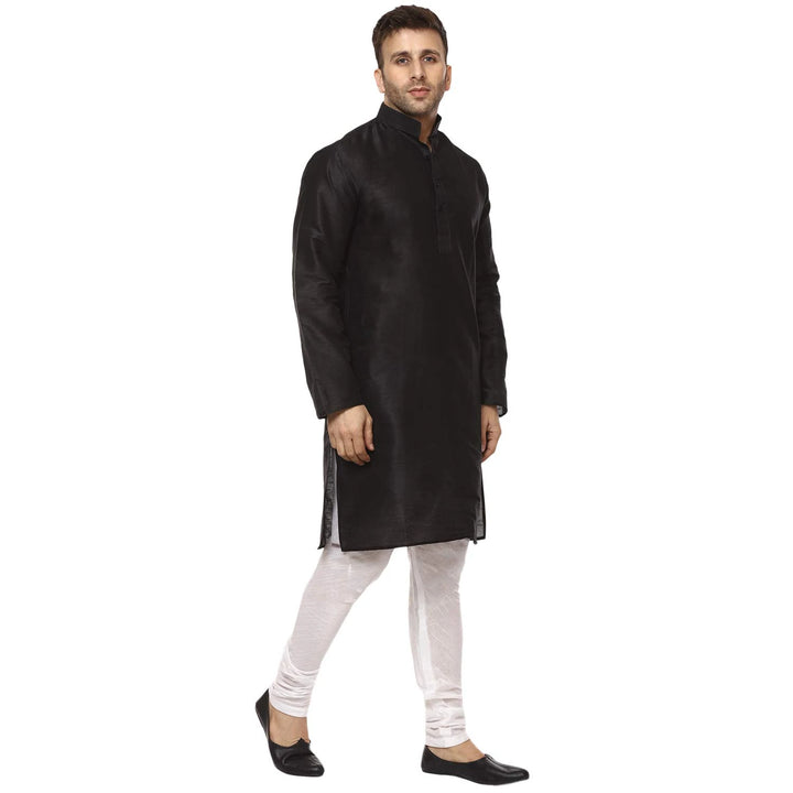 Classic Chinese Collar Kurta Set | Men’s Silk Style for Weddings