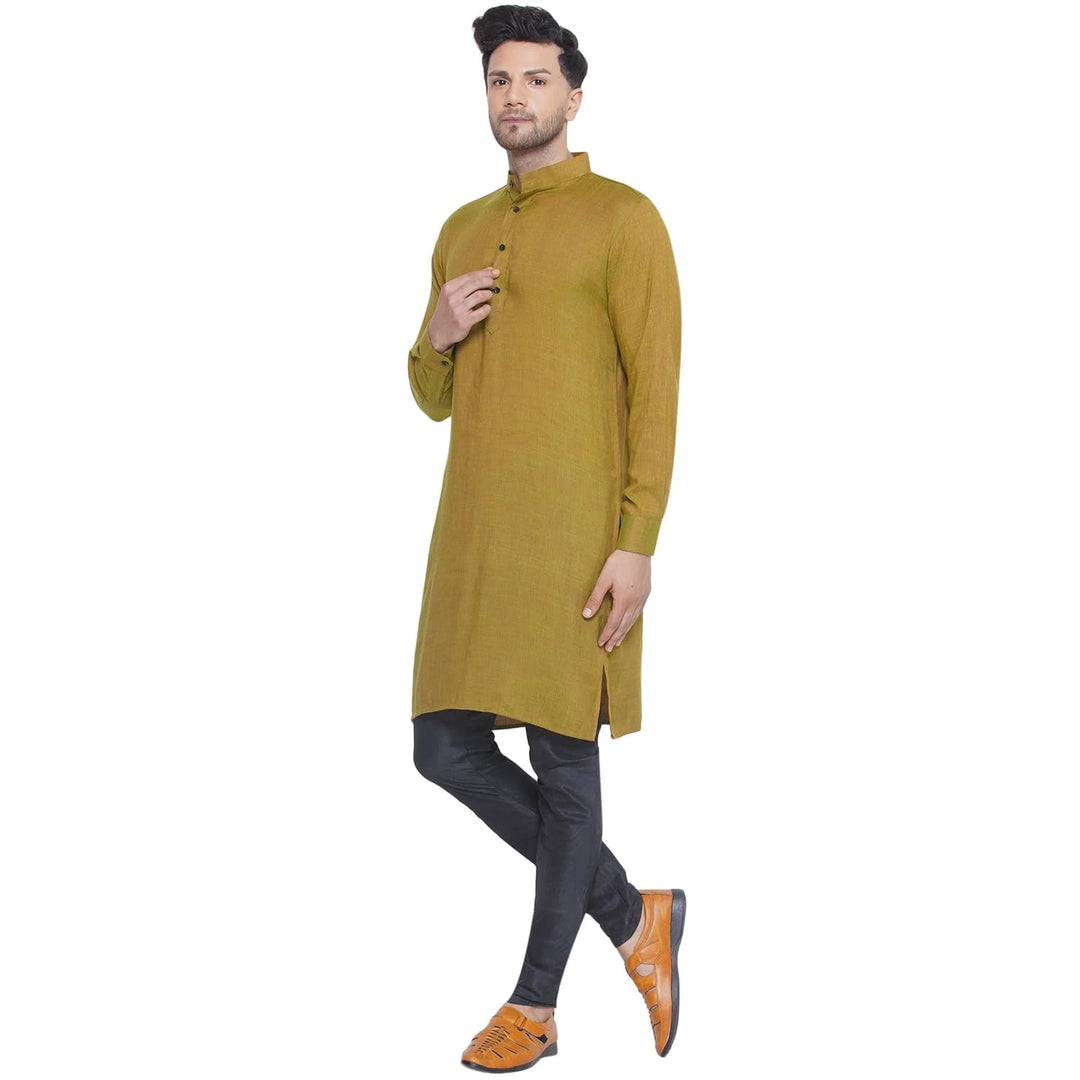 Timeless Solid Kurta for Men | Chic Rayon Festive Fashion