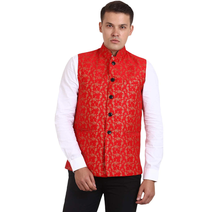 Luxurious Banarasi Style Nehru Jacket | Perfect for Weddings & Events