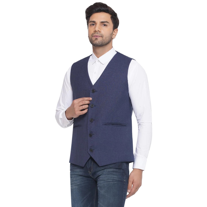 Solid Slub Waistcoat for Men | Formal to Casual Stylish Wear