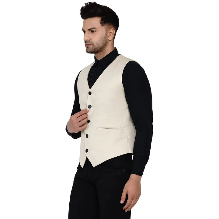 Designer Men's Solid Waistcoat | Stylish Waistcoat for Formal & Casual