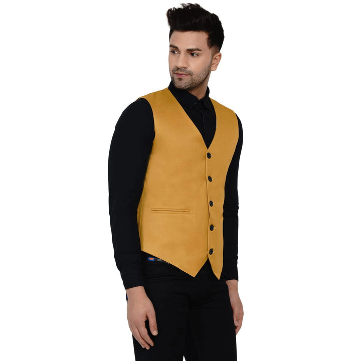 Designer Men's Solid Waistcoat | Stylish Waistcoat for Formal & Casual