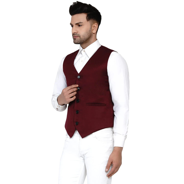 Men's Solid Waistcoat | Perfect for Casual & Formal Looks