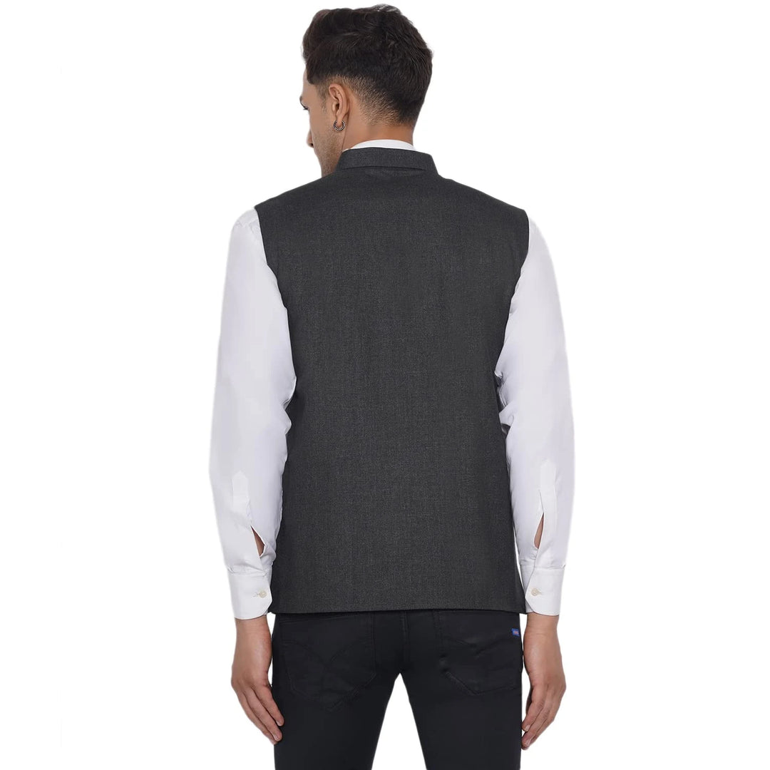Men's Slub Plain Nehru Jacket | Stylish Casual & Formal Jacket
