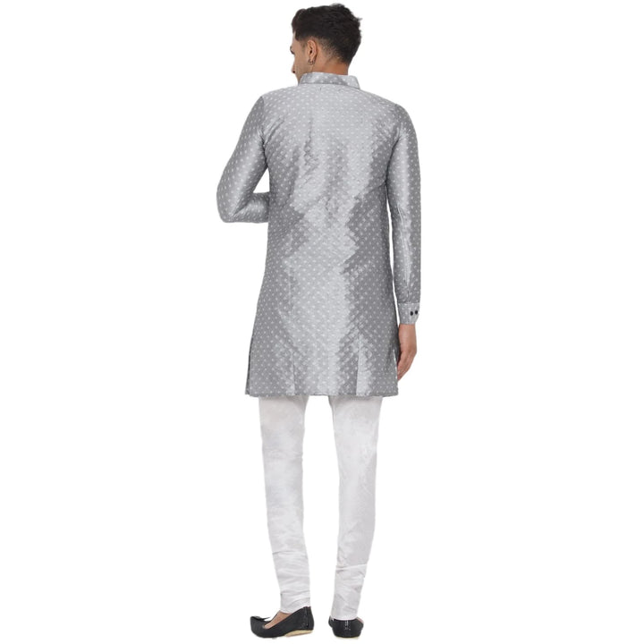 Classy Printed Long Kurta | Men's Jacquard Ethnic Fashion