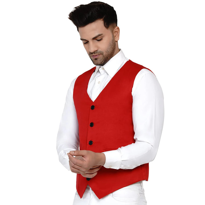 Men's Solid Waistcoat | Perfect for Casual & Formal Looks