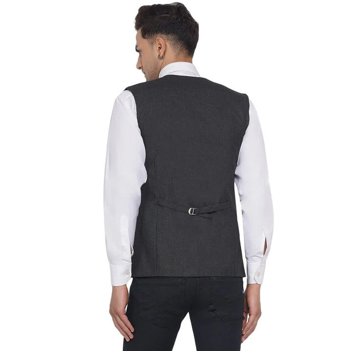 Men's Slub Plain Waistcoat | Perfect for Formal & Casual Wear