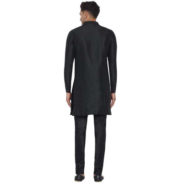 Classy Printed Long Kurta | Men's Jacquard Ethnic Fashion
