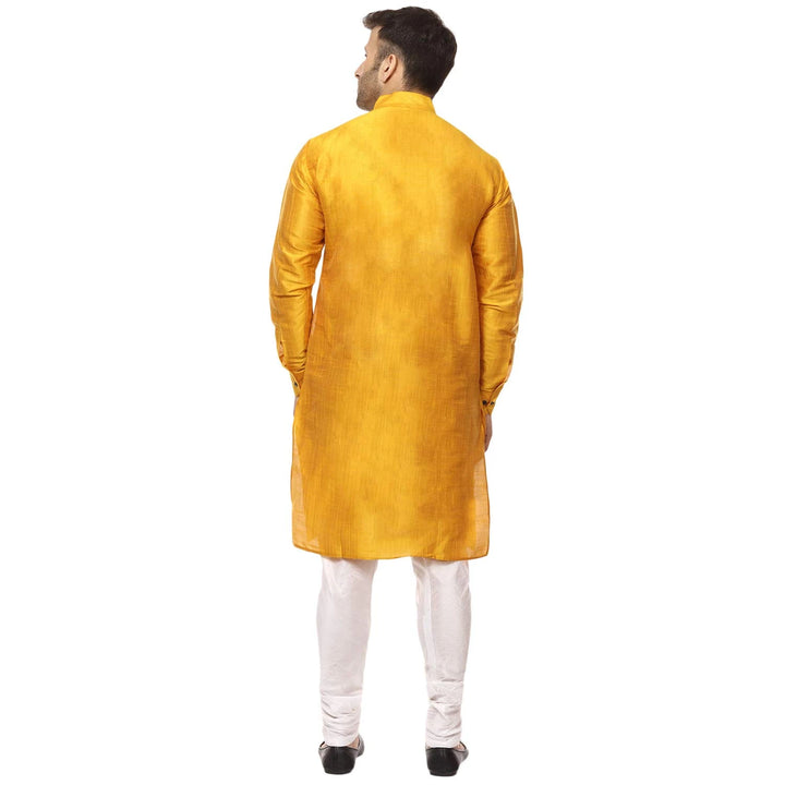 Classic Chinese Collar Kurta Set | Men’s Silk Style for Weddings
