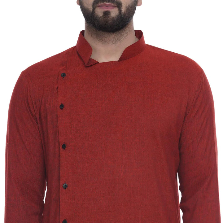 Viscose Rayon Men's Kurta | Classic Touch with Side Button