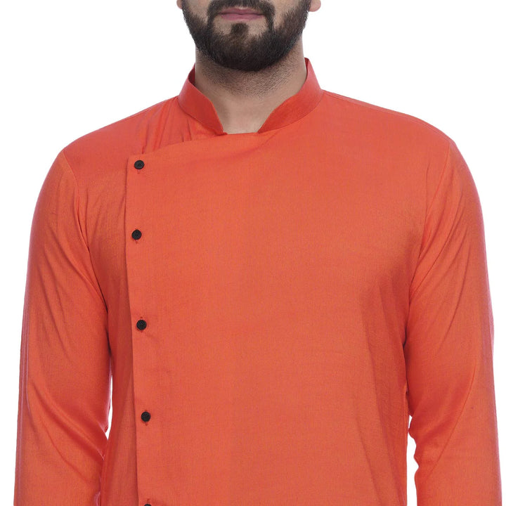 Viscose Rayon Men's Kurta | Classic Touch with Side Button