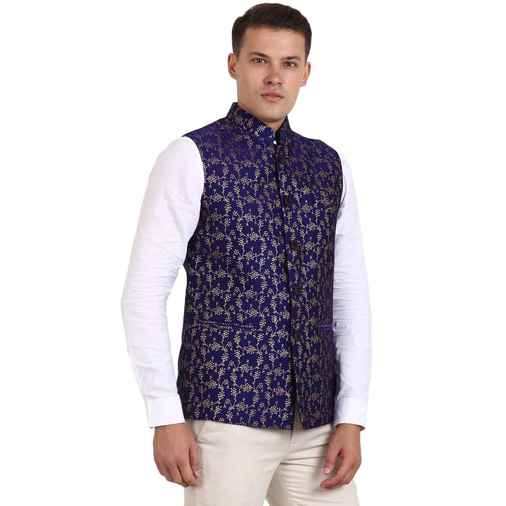 Luxurious Banarasi Style Nehru Jacket | Perfect for Weddings & Events