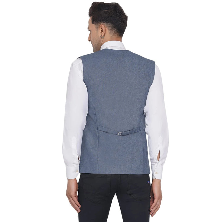 Men's Slub Plain Waistcoat | Perfect for Formal & Casual Wear