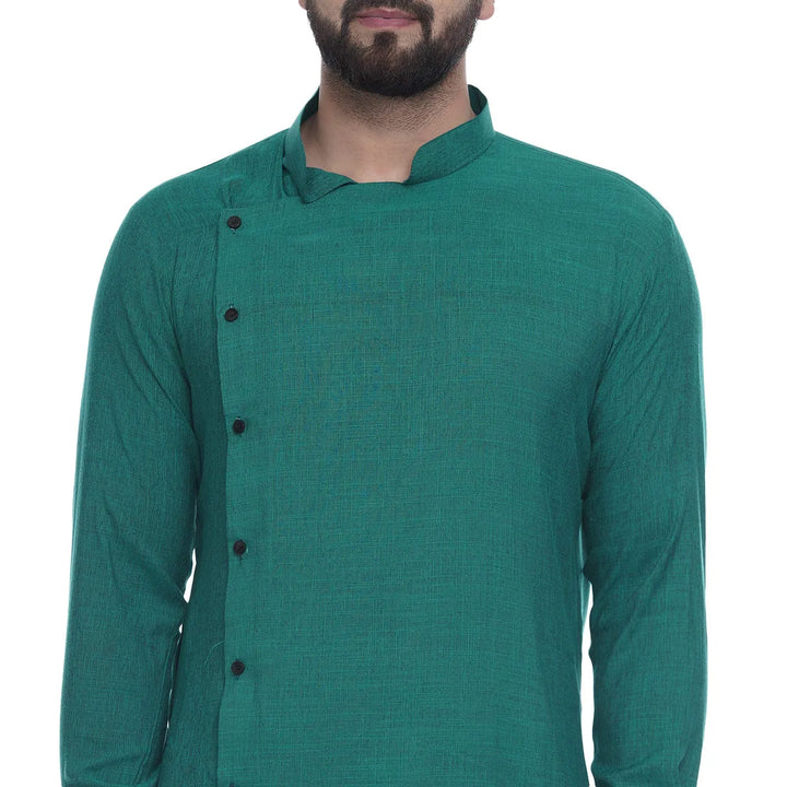 Viscose Rayon Men's Kurta | Classic Touch with Side Button