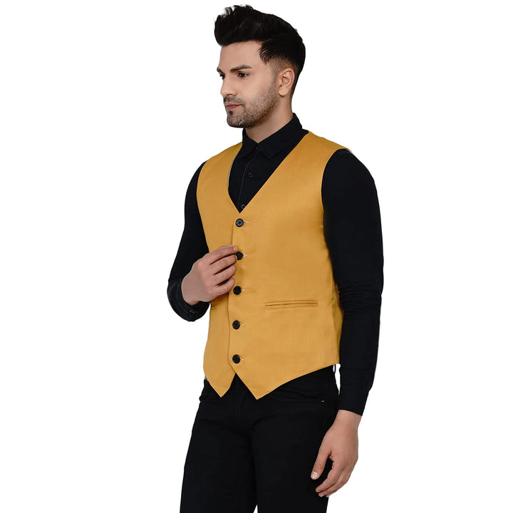 Designer Men's Solid Waistcoat | Stylish Waistcoat for Formal & Casual