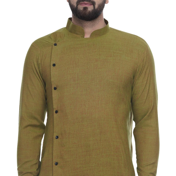 Viscose Rayon Men's Kurta | Classic Touch with Side Button