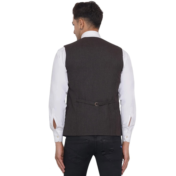 Men's Slub Plain Waistcoat | Perfect for Formal & Casual Wear