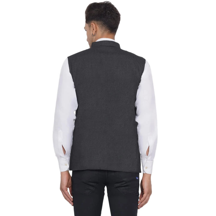 Men's Slub Plain Nehru Jacket | Stylish Casual & Formal Jacket