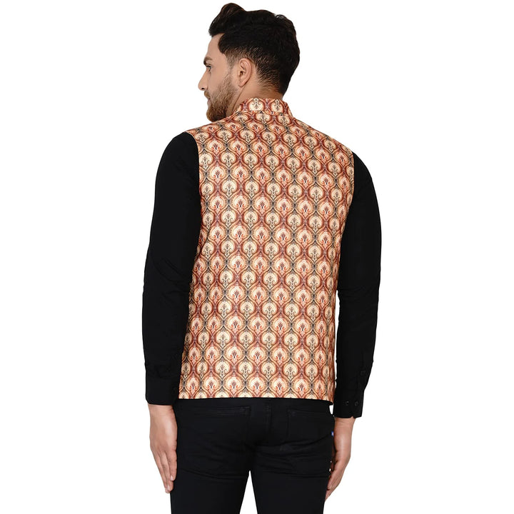Multicolor Cotton Nehru Jacket for Men | Festive & Party Wear